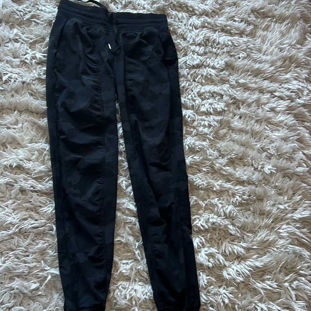 Lululemon black camo dance studio jogger full length